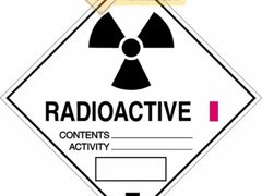 Semn pentru materiale radioactive Categoria I 